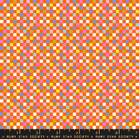 Washi Plus Checkmate in Goldfish RS1102 13 - Ruby Star Society Sold by the Half Yard